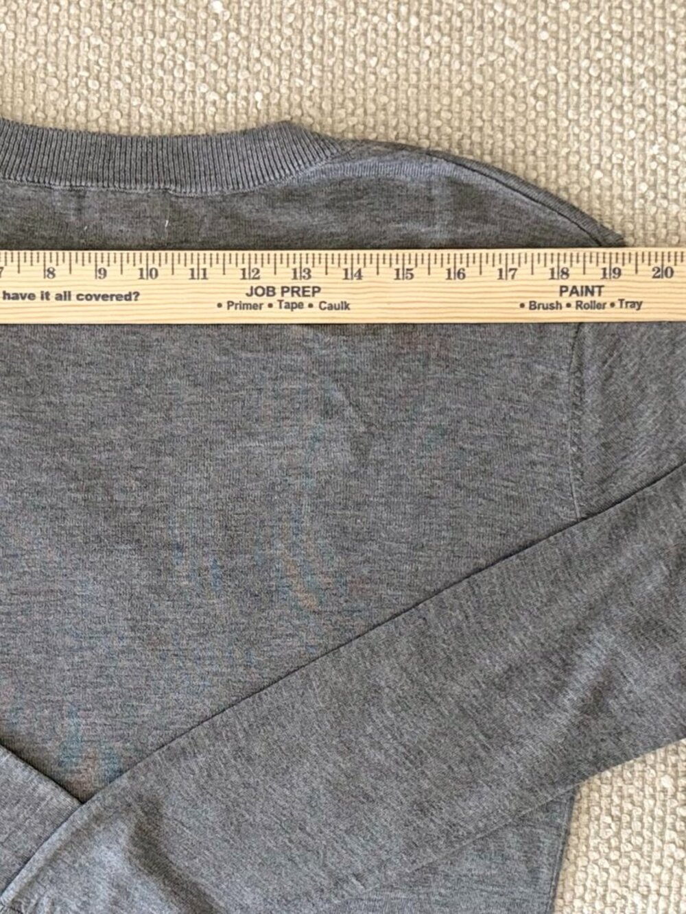 H&M Fine-Knit Deep V-Neck Sweater - Heather Gray - Size XS - Picture 6 of 8